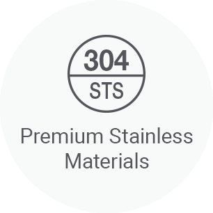 Premium stainless materials