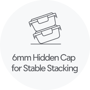 6mm Hidden Cap for Stable Stacking