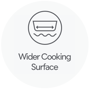 Wider Cooking Surface