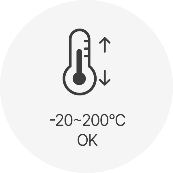 -20~200°C OK
